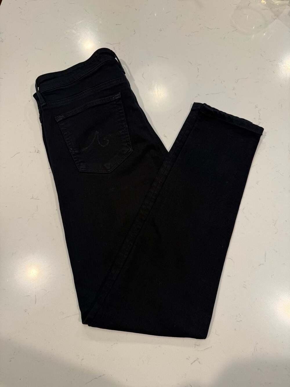 AG The Farrah Skinny Jeans Size 29R Black High-Rise